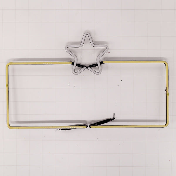Rectangle Border unit with Star for Newcastle Brown Ale Replacement Tube - Neon Sign Part