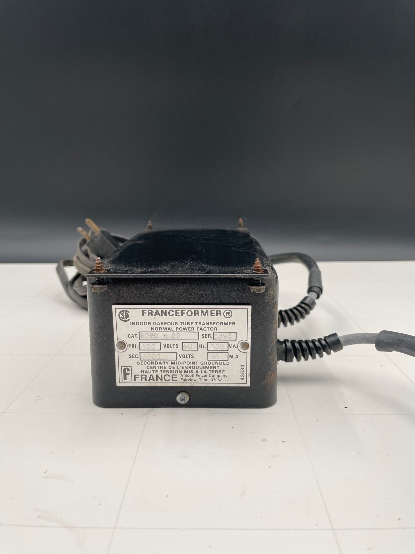 Franceformer Vintage Core & Coil Neon Sign Replacement Transformer – 6Kv
