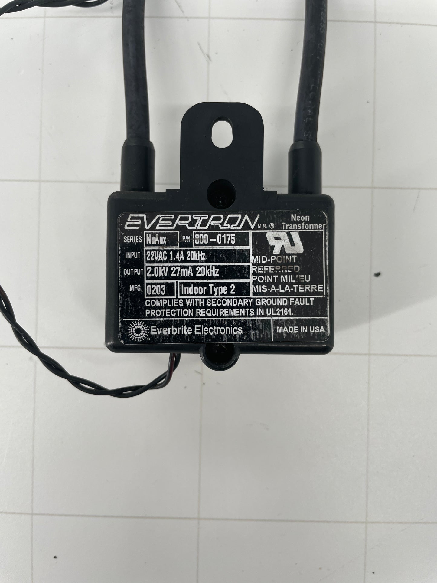 Evertron 800-0175 NuAux Neon Motion Transformer – Used