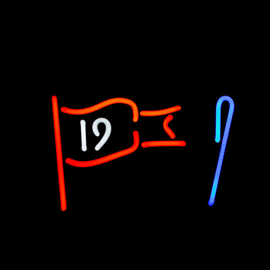 19th Hole Flag and Club Unit for Heineken Golf Replacement Tube - Neon Sign Part