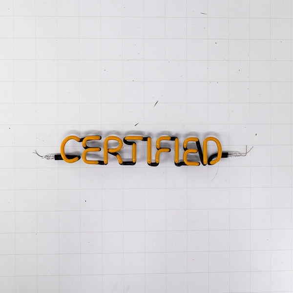 CERTIFIED Single Stoke Word unit for Miller High Life Certified Purveyors Replacement Tube - Neon Sign Part