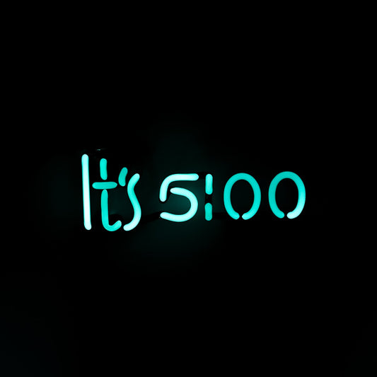 It's 5:00 Single Stroke Word unit Replacement Tube - Neon Sign Part