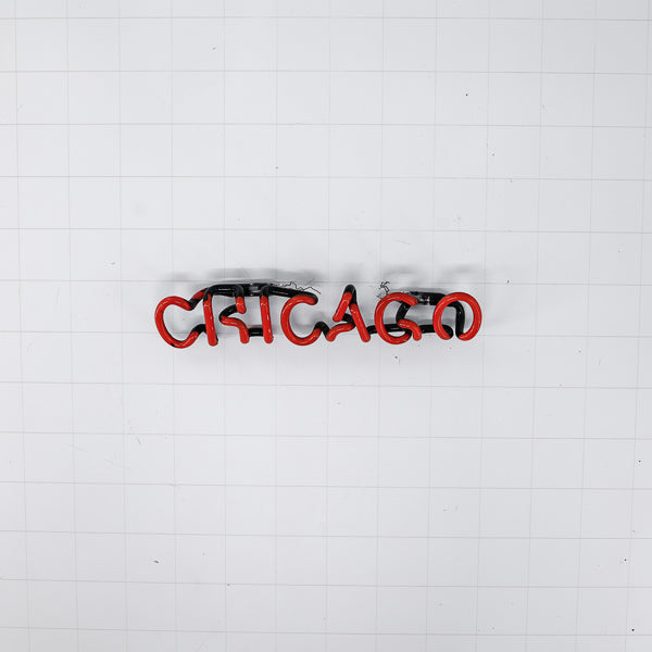 CHICAGO Single Stroke Word unit for Bud Light Motion Football Player Replacement Tube - Neon Sign Part