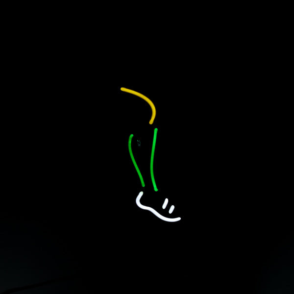 Far Left Football Player Leg / Foot for Bud Light Green Bay Motion NFL Replacement Tube - Neon Sign Part