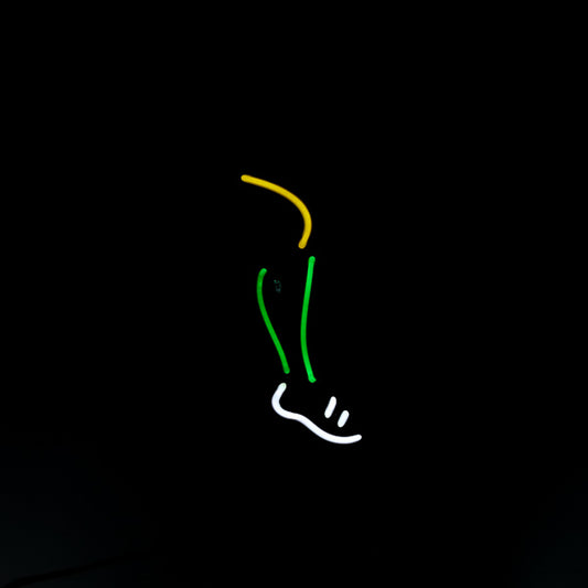 Far Left Football Player Leg / Foot for Bud Light Green Bay Motion NFL Replacement Tube - Neon Sign Part
