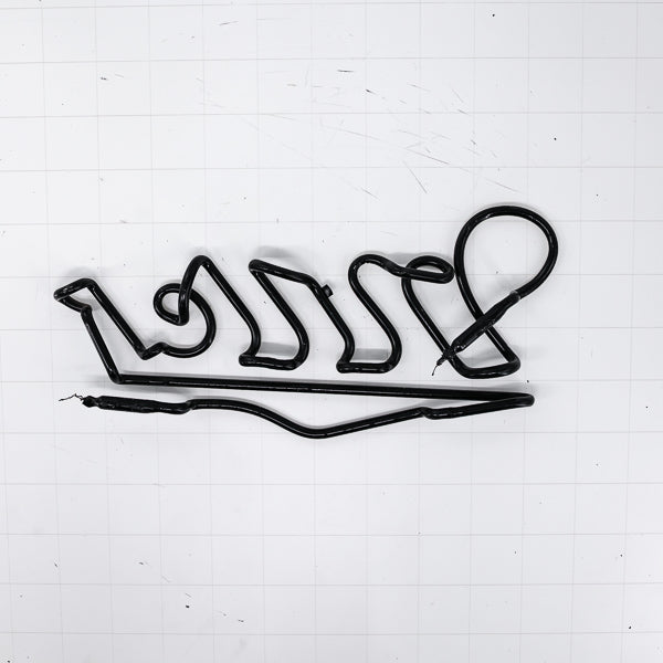 Miller Single Stroke Script Word unit with Emphasis Replacement Tube - Neon Sign Part