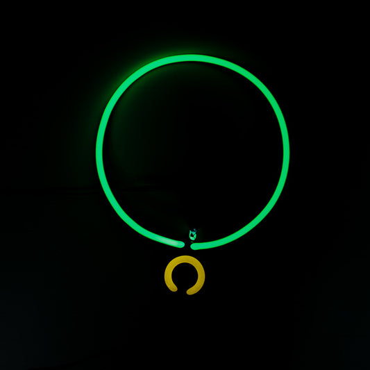 Unknown / Mystery Green Circle / Ring Border with Attached Yellow Ring unit Replacement Tube - Neon Sign Part