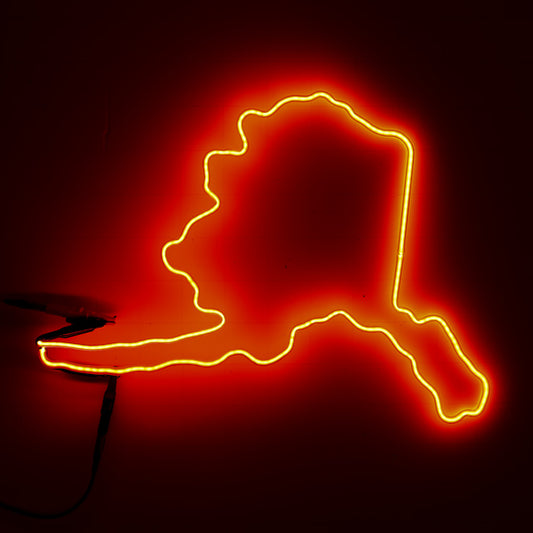 Alaska State Outline / Border Replacement Tube - Neon Sign Part