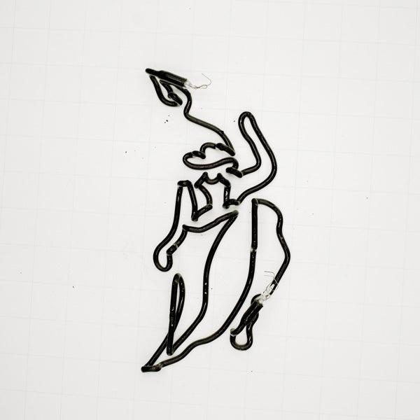 Left Side Bull Rider for Bud Light Rider Replacement Tube - Neon Sign Part Used