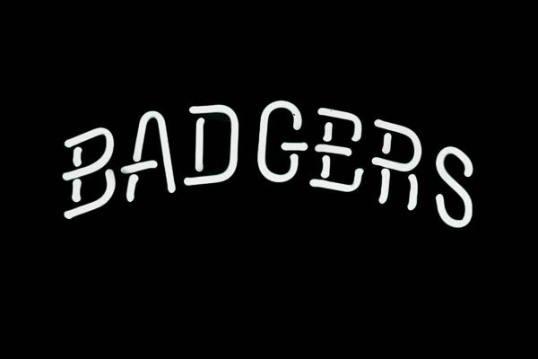 BADGERS Single Stroke Word unit for Wisconsin Badgers Replacement Tube - Neon Sign Part