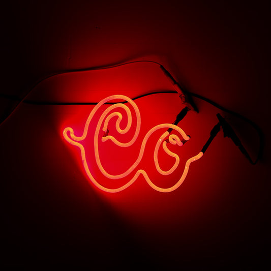 CO Double Stroke Script Word unit with Vertical Electrodes for Coors Replacement Tube - Neon Sign Part