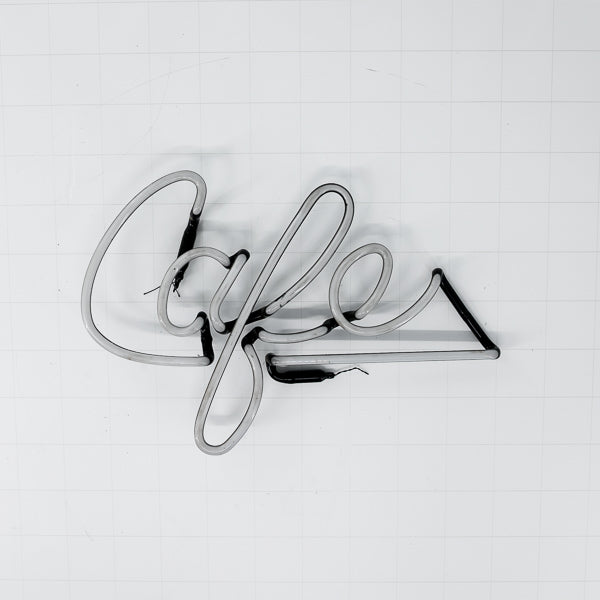 Cafe Single Stroke Word unit with Emphasis Replacement Tube - Neon Sign Part