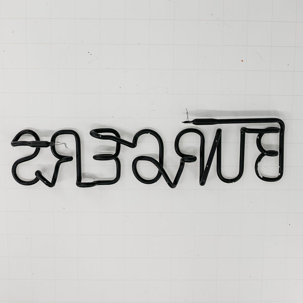 BURGERS Single Stroke Word unit Replacement Tube - Neon Sign Part