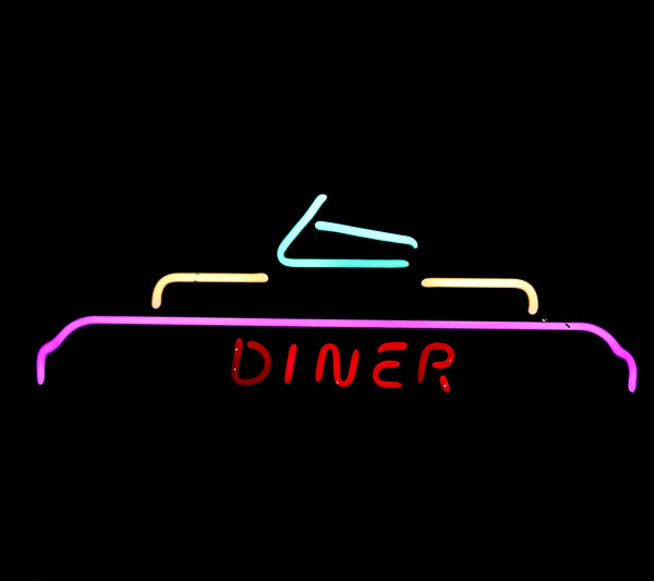 DINER Single Stroke Word unit with Colorful Emphasis / Border unit Replacement Tube - Neon Sign Part