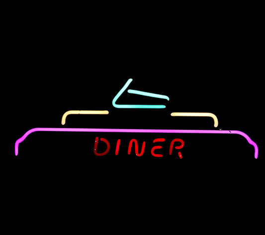 DINER Single Stroke Word unit with Colorful Emphasis / Border unit Replacement Tube - Neon Sign Part