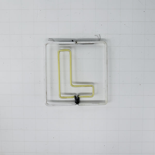 Unknown / Mystery Double Stroke L in Square Replacement Tube - Neon Sign Part