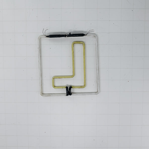 Unknown / Mystery Double Stroke L in Square Replacement Tube - Neon Sign Part