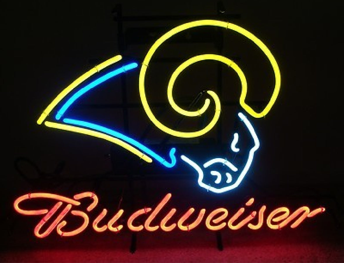 Budweiser Single Stroke Word unit for Budweiser Rams and Others Replacement Tube - Neon Sign Part