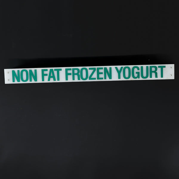 Non Fat Frozen Yogurt Plastic Neon Sign Plastic Replacement Panel