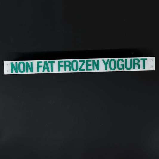 Non Fat Frozen Yogurt Plastic Neon Sign Plastic Replacement Panel