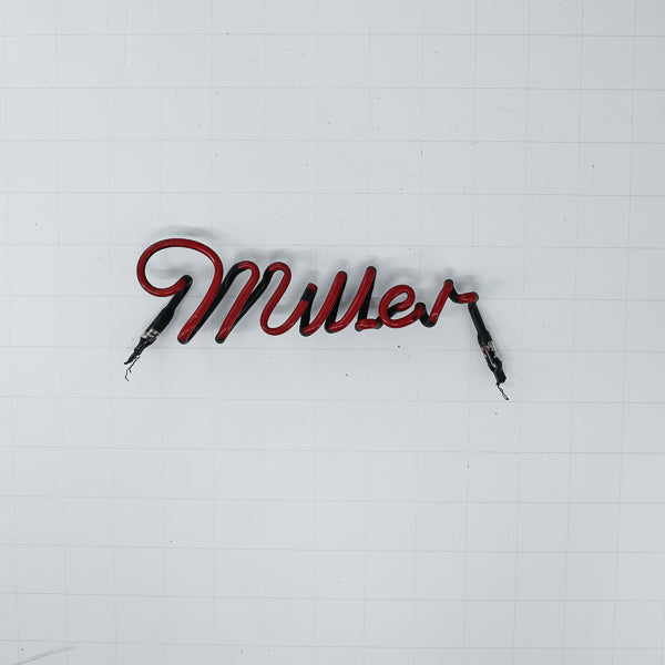 Miller Single Stroke Script Word unit Replacement Tube - Neon Sign Part