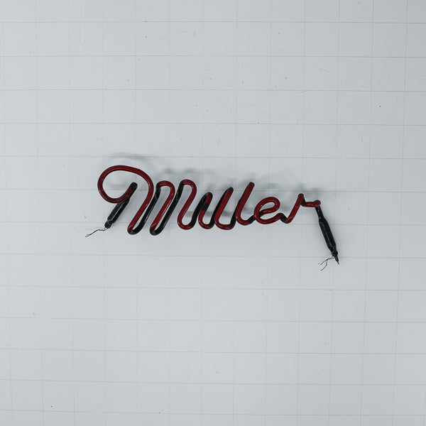 Miller Single Stroke Script Word unit Replacement Tube - Neon Sign Part