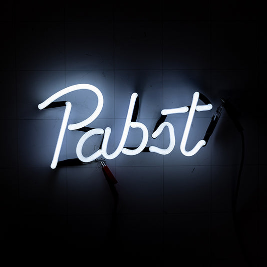 Pabst Script Word Unit for Pabst Blue Ribbon Red Border Replacement Tube - Neon Sign Part Used
