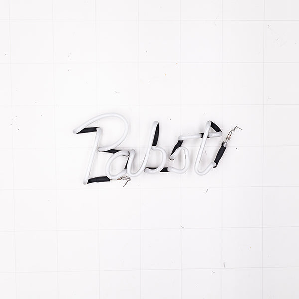 Pabst Script Word Unit for Pabst Blue Ribbon Red Border Replacement Tube - Neon Sign Part Used