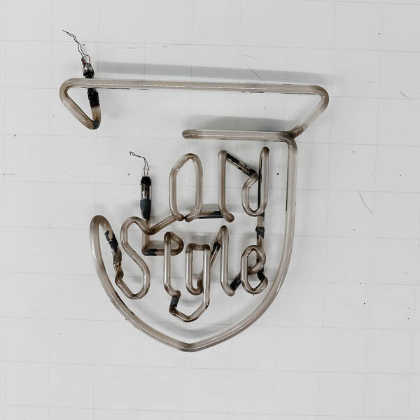 Vintage Old Style Single Stroke Word unit with Shield Replacement Tube - Neon Sign Part