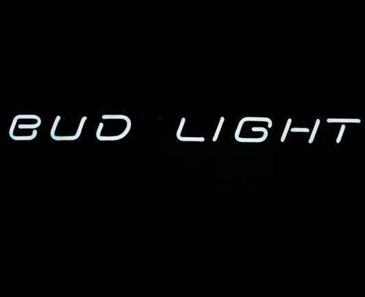 BUD LIGHT Slanted Single Stroke Word unit for Black Hawks Replacement Tube - Neon Sign Part