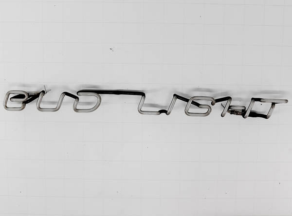 BUD LIGHT Slanted Single Stroke Word unit for Black Hawks Replacement Tube - Neon Sign Part