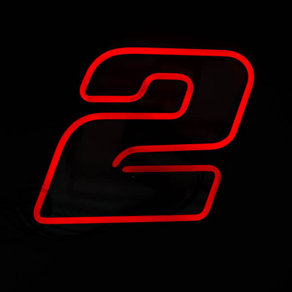 Number 2 Double Stroke Word unit for Miller Lite NASCAR Replacement Tube - Neon Sign Part