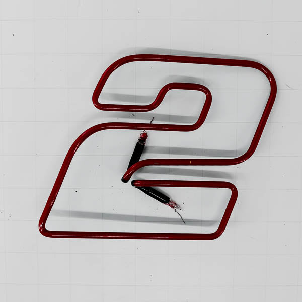 Number 2 Double Stroke Word unit for Miller Lite NASCAR Replacement Tube - Neon Sign Part
