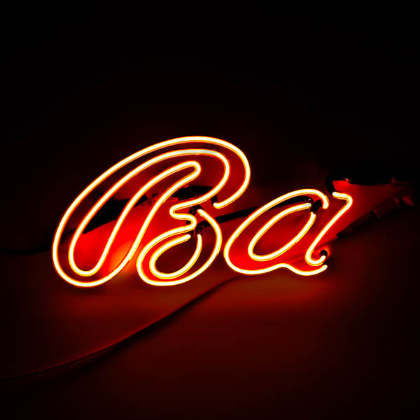 Ba Double Stroke Script Word unit for Bass Replacement Tube - Neon Sign Part