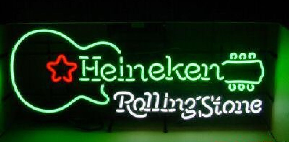 Stone Single Stroke Word unit for Heineken Rolling Stone Replacement Tube - Neon Sign Part