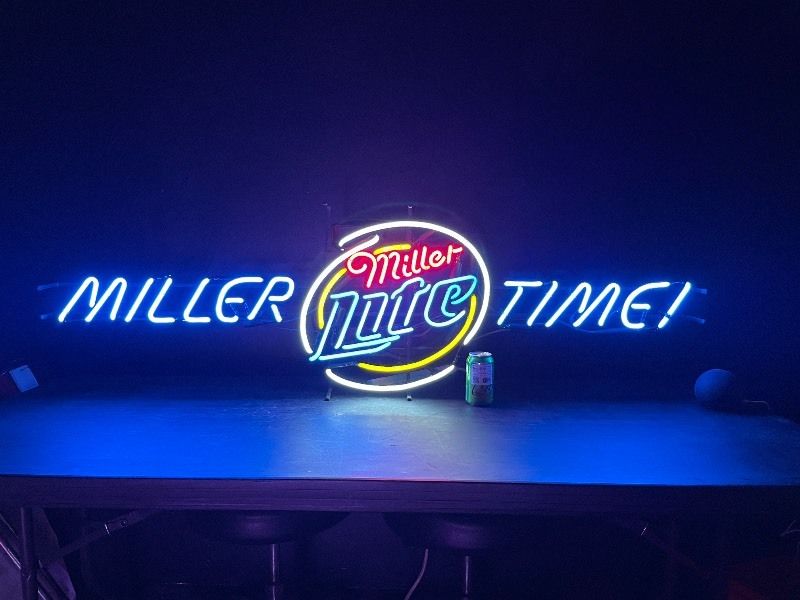 Miller Single Stroke Word Unit for Miller Time Neon Sign Replacement Tube