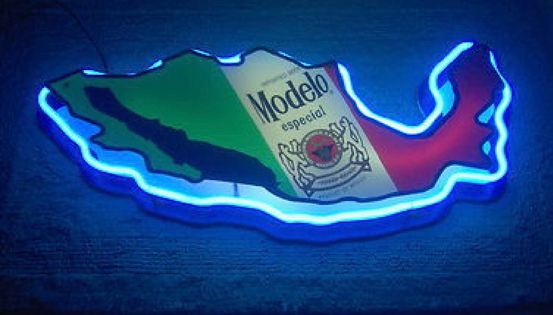 Blue Border Outline and Grid unit for Modelo Especial Mexico Neon Sign Replacement Tube - Neon Sign Part