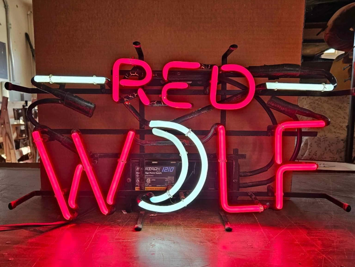 Moon and Border for Red Wolf Neon Sign Replacement Tube