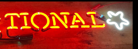 TIONAL Single Stroke Word unit with star for Yuengling Traditional Lager Replacement Tube - Neon Sign Part