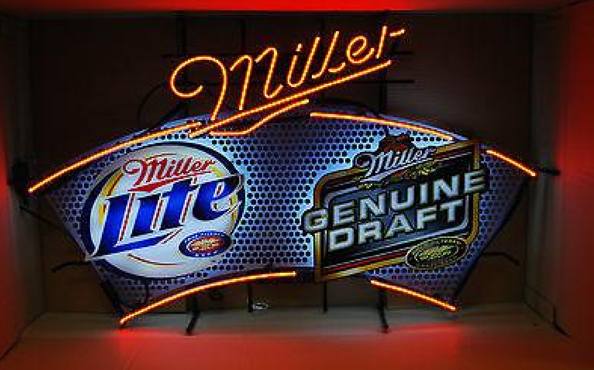 Back Panel Backing for Lite/MGD Dual Brand Neon Sign Metal Replacement Panel