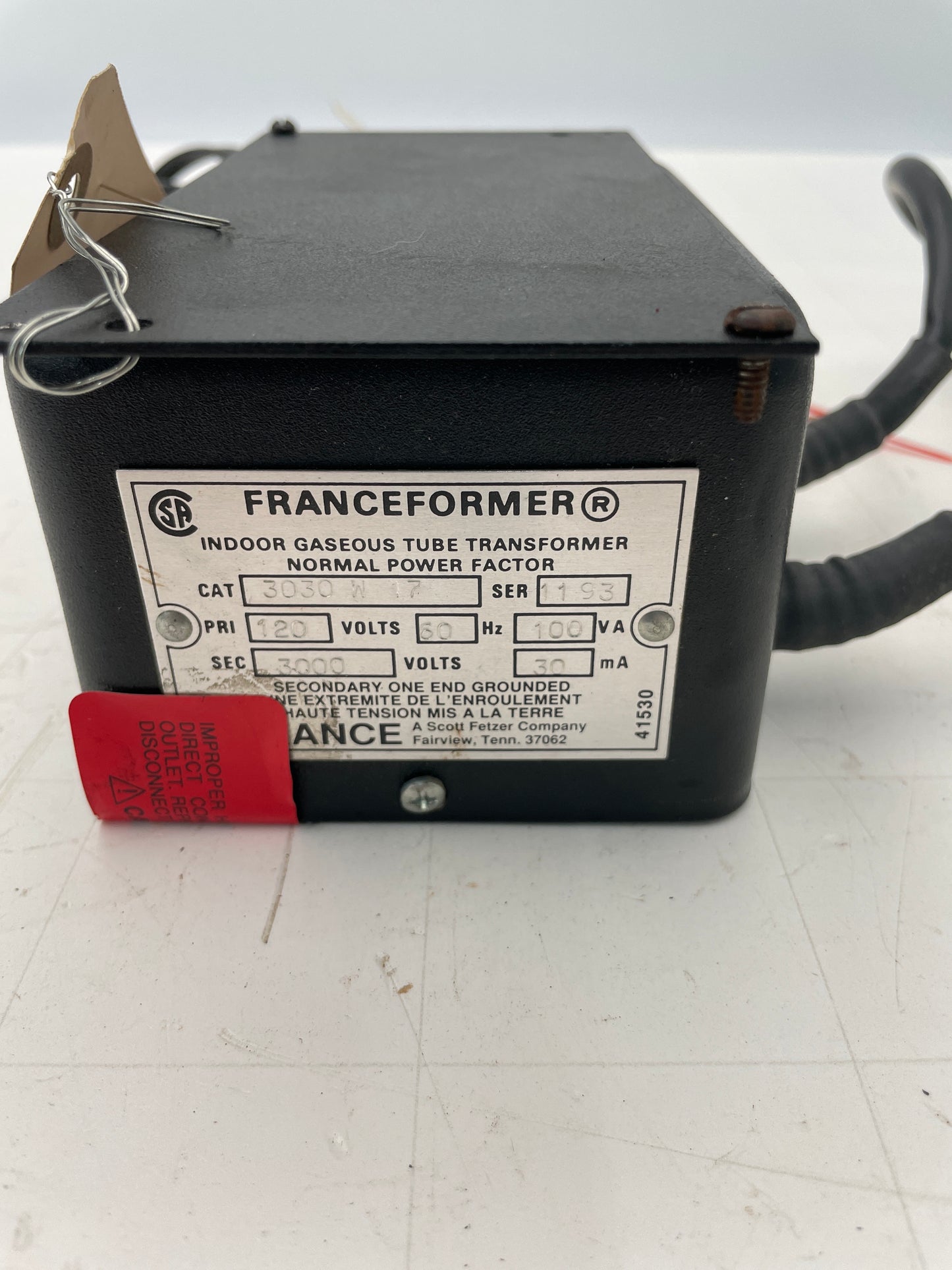 Franceformer Vintage Core & Coil Neon Sign Replacement Transformer – 6Kv