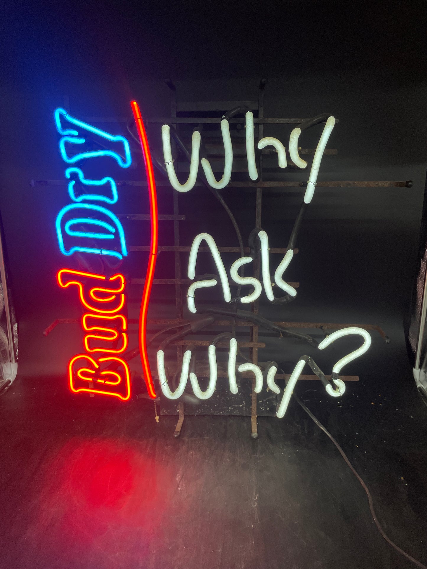 Why Ask Single Stroke Word unit for Bud Dry Why Ask Why? Replacement Tube - Neon Sign Part
