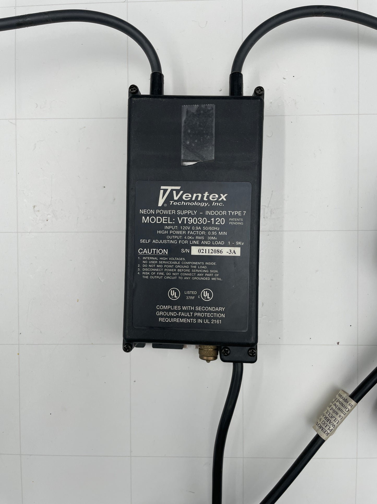 Ventex Electronic Neon Sign Replacement Transformer – 4Kv