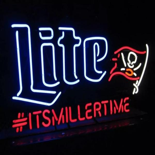 Tampa Bay Buccaneers Flag for Miller Lite Neon Sign Replacement Tube