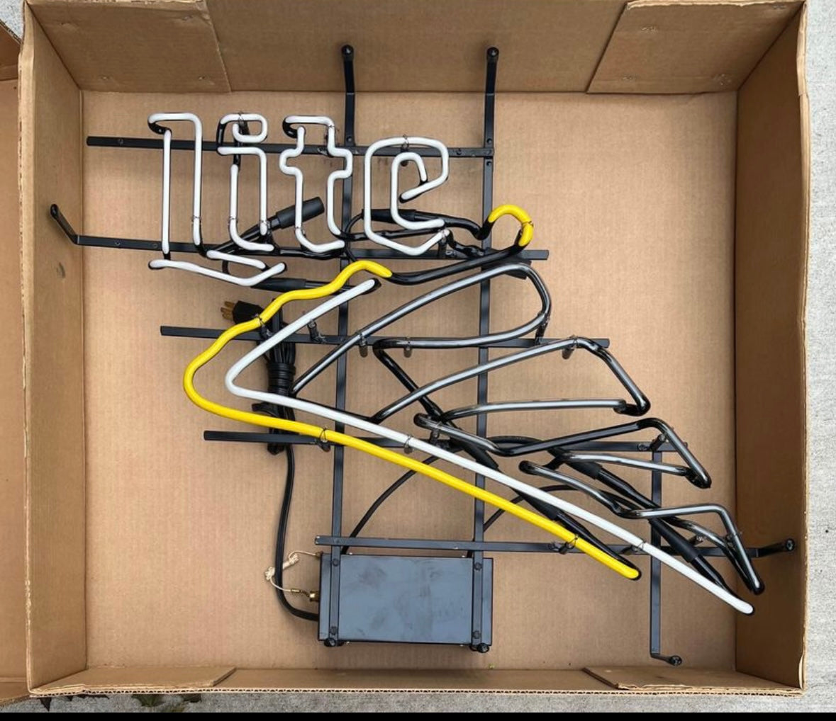 PIZZA Script Word unit for Miller Replacement Tube - Neon Sign Part