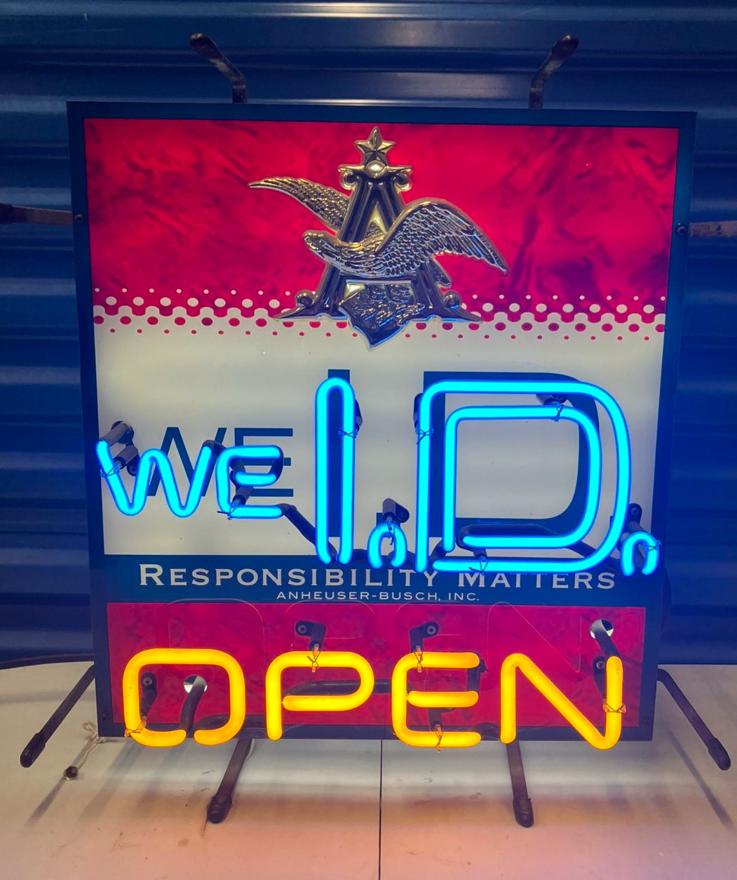Bottom Grid / Backlight for Budweiser We I.D. OPEN Neon Sign Replacement Tube