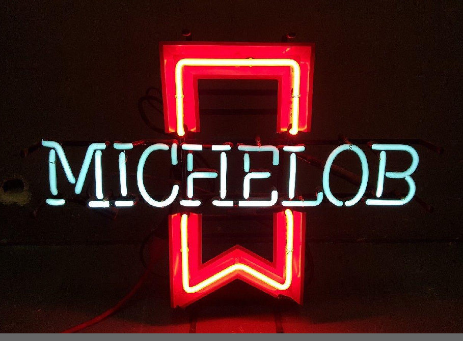 Red Ribbon Border for Vintage Plastic Reflector  Michelob Replacement Tube - Neon Sign Part