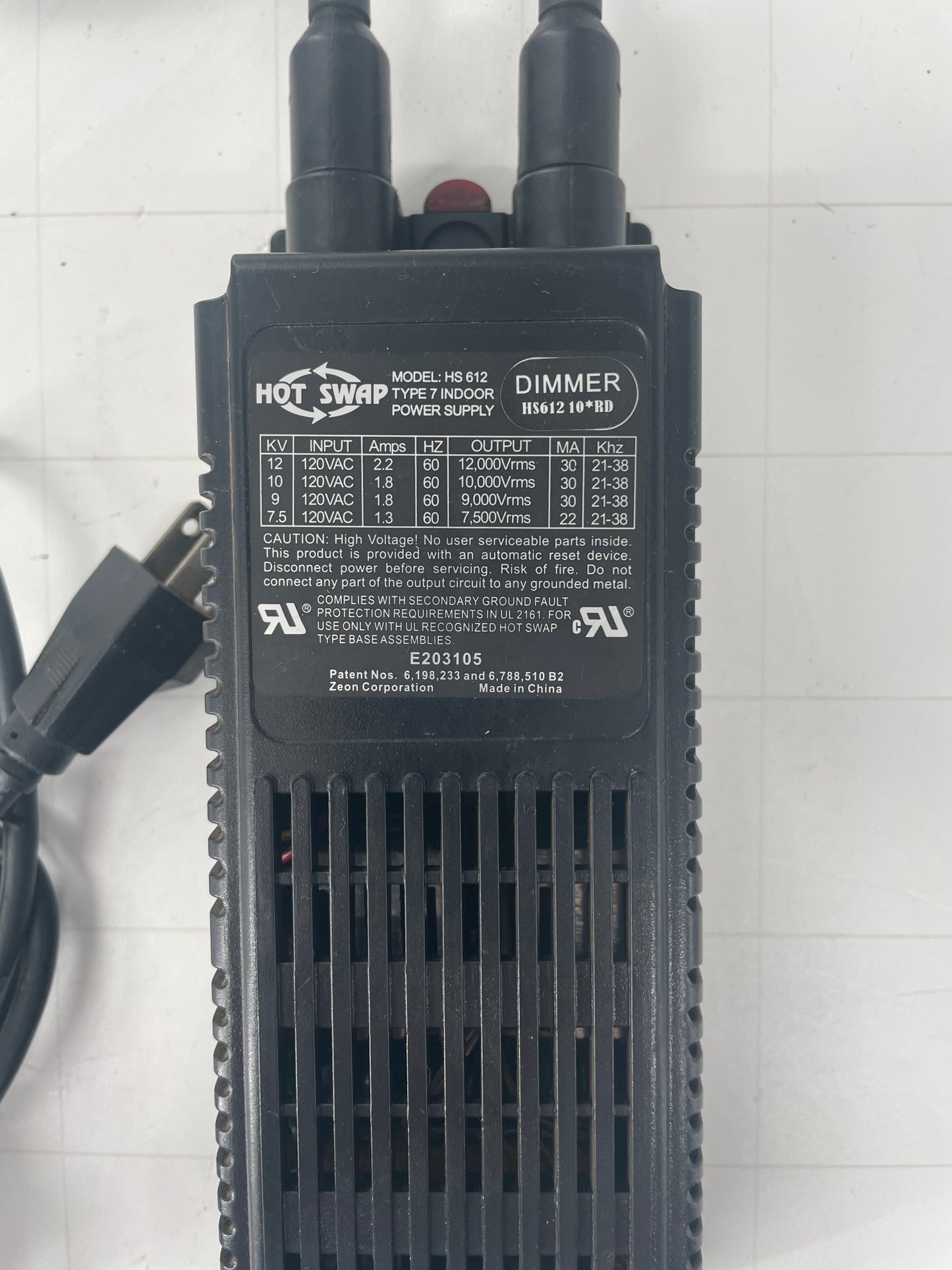 Hot Swap Electronic Neon Sign Replacement Transformer – 12Kv