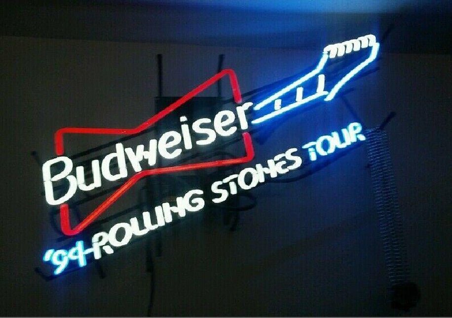 STONES TOUR Single Stroke Word Unit for Budweiser Guitar Rolling Stones Replacement Tube - Neon Sign Part