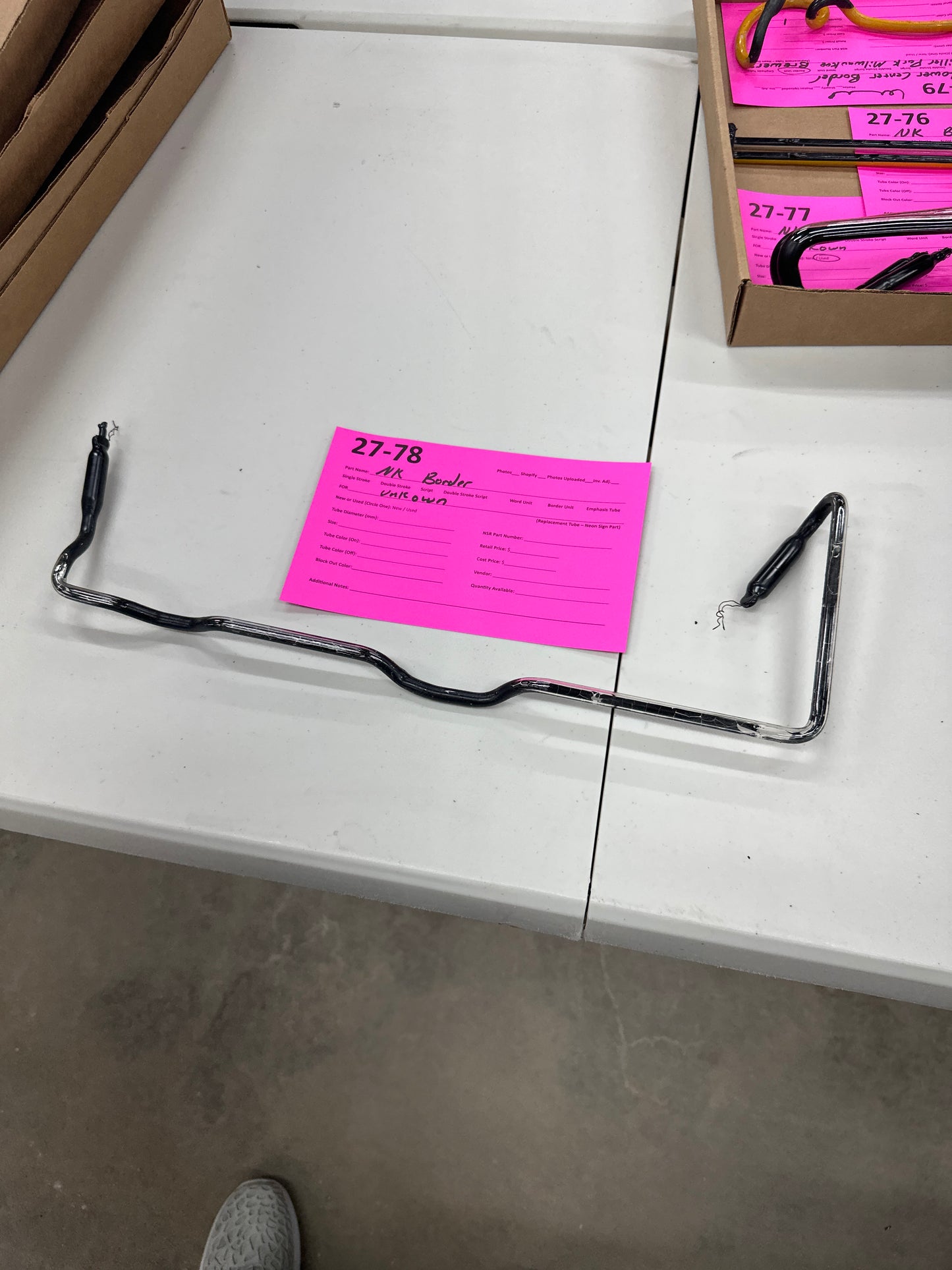 Border for Unknown Replacement Tube - Neon Sign Part Used  Neon USA